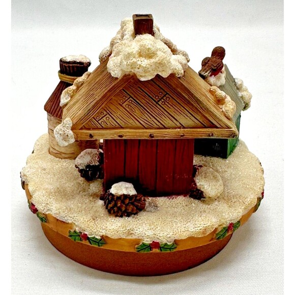 VINTAGE 2002 Our America #4098 ~ Winter Birdhouse Topper for Yankee Jar Candles - Picture 4 of 12